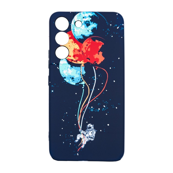 Husa de telefon, LUXO, compatibila cu Samsung Galaxy S22 Plus, model Balloons or Planets cu efect fosforescent, TPU, multicolor