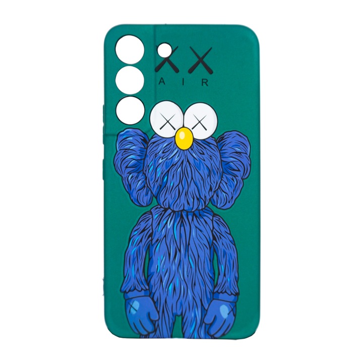Husa de telefon, LUXO, compatibila cu Samsung Galaxy S22 Plus, model Blue Kaws cu efect fosforescent, TPU, multicolor