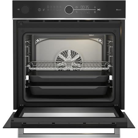 Cuptor incorporabil Beko BBIS13400XMSWE, HomeWhiz WiFi, Electric, 72 l, Autocuratare catalitica, Steam Assisted Cooking, AEROperfect™, SteamShine Cleaning, Grill, 3D Cooking, Clasa A+, Negru/Inox