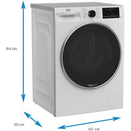 Пералня Beko B5WFU79418WB, 9 кг, 1400 об/мин, Клас A, SteamCure, Recycled Tub, Мотор ProSmart Inverter, Homewhiz чрез Bluetooth, AddXtra, Бял