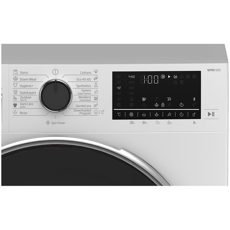 Пералня Beko B5WFU79418WB, 9 кг, 1400 об/мин, Клас A, SteamCure, Recycled Tub, Мотор ProSmart Inverter, Homewhiz чрез Bluetooth, AddXtra, Бял