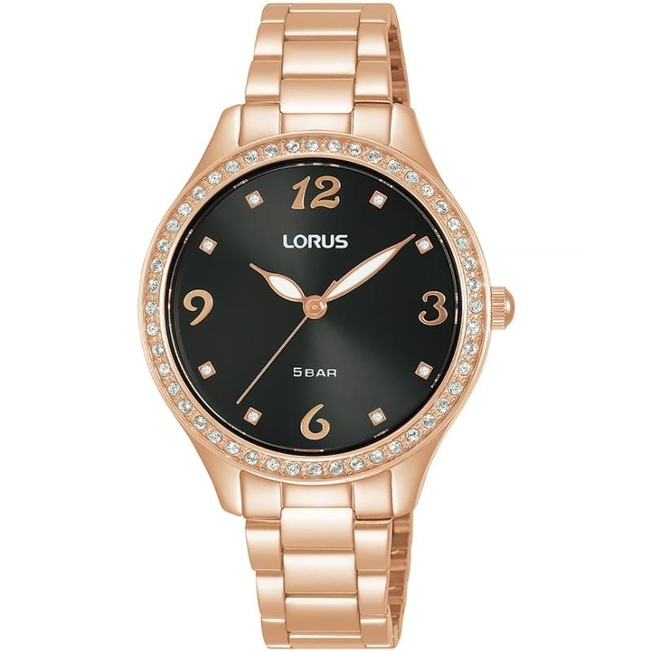 Дамски часовник Lorus RG232TX9, Кварцов, Цвят розово злато