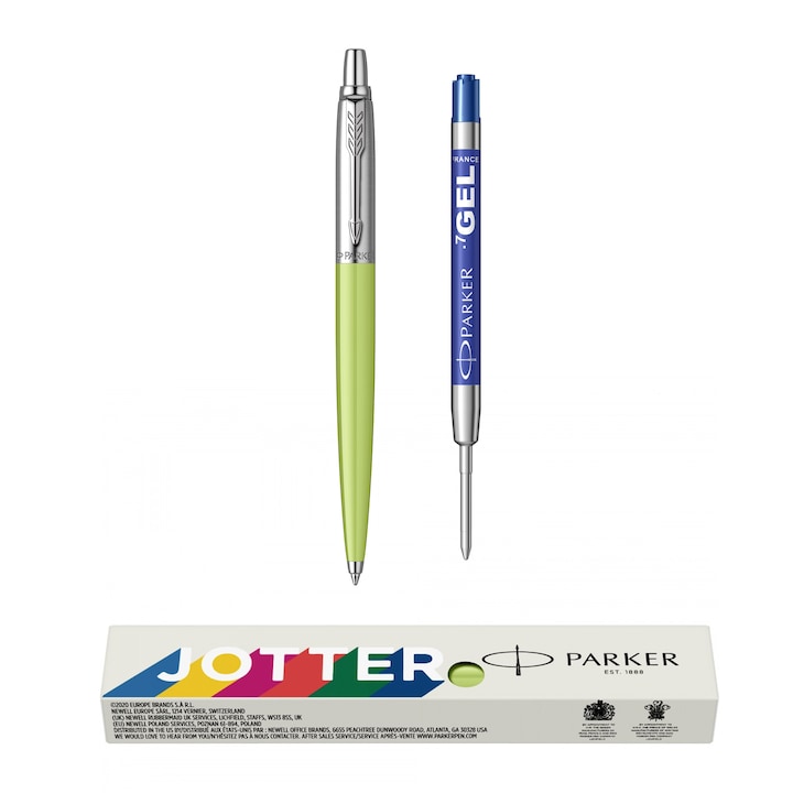 Комплект Parker химикал Jotter Standard Lime + мини резерва със син гел