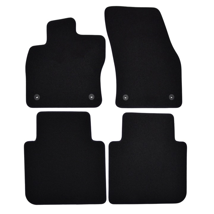 Set covorase din velur Premium negru, SEAT Tarraco, 2019-, 4 buc