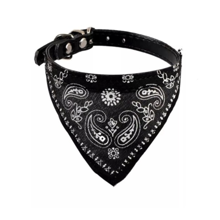 zgarda ajustabila cu bandana 25x52cm negru marimea xl ropet imagen 14_0_
6
