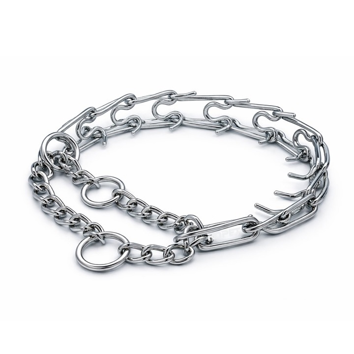 Zgarda Forta din Otel Cromat pentru dresaj 50cm / 3.0mm, Ropet