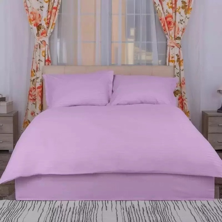 Ágynemű, Ralex King Size, Polycotton Damascus, Lila, 230x260 cm