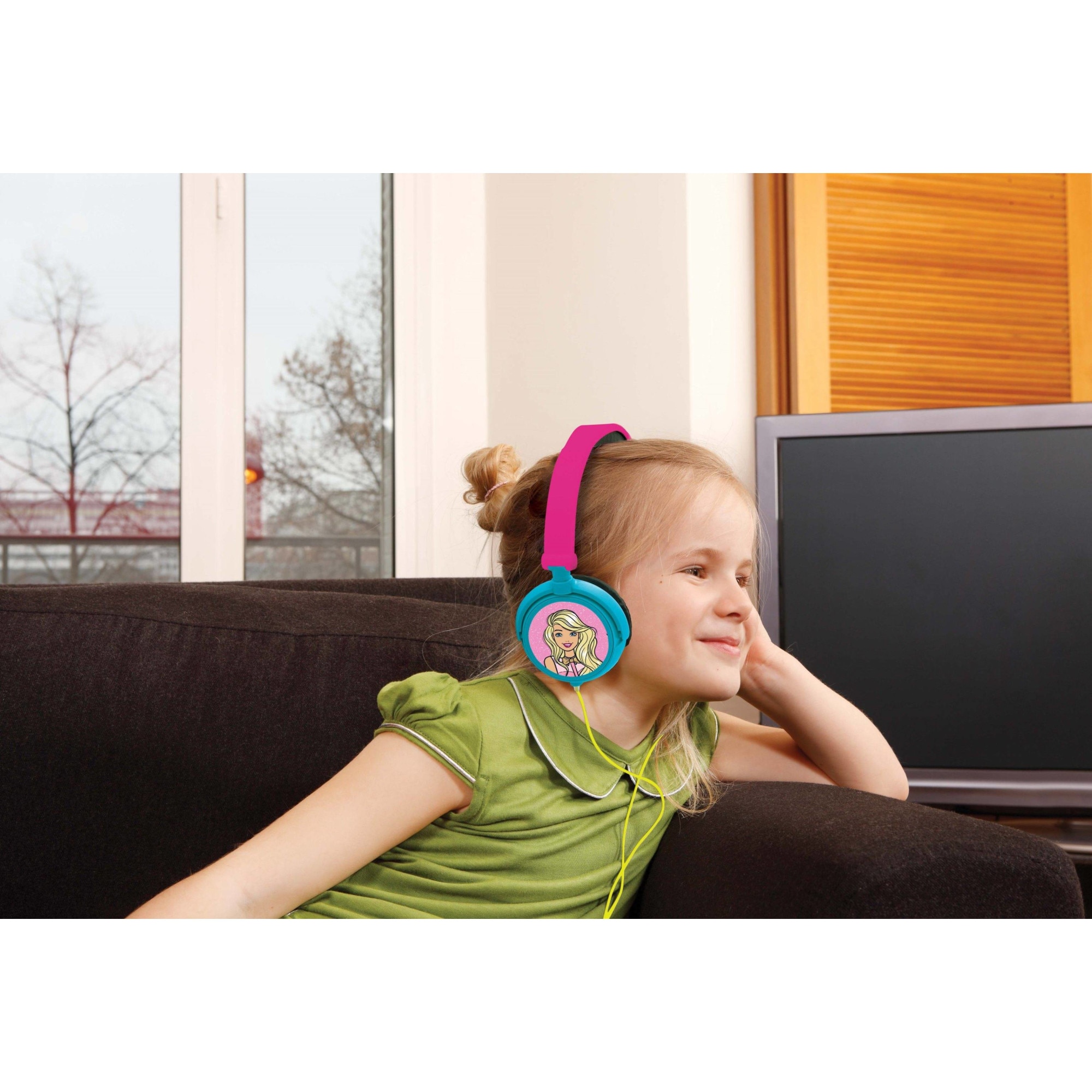 Casti pliabile cu fir Barbie, Lexibook, Jack audio 3.5mm, Multicolor