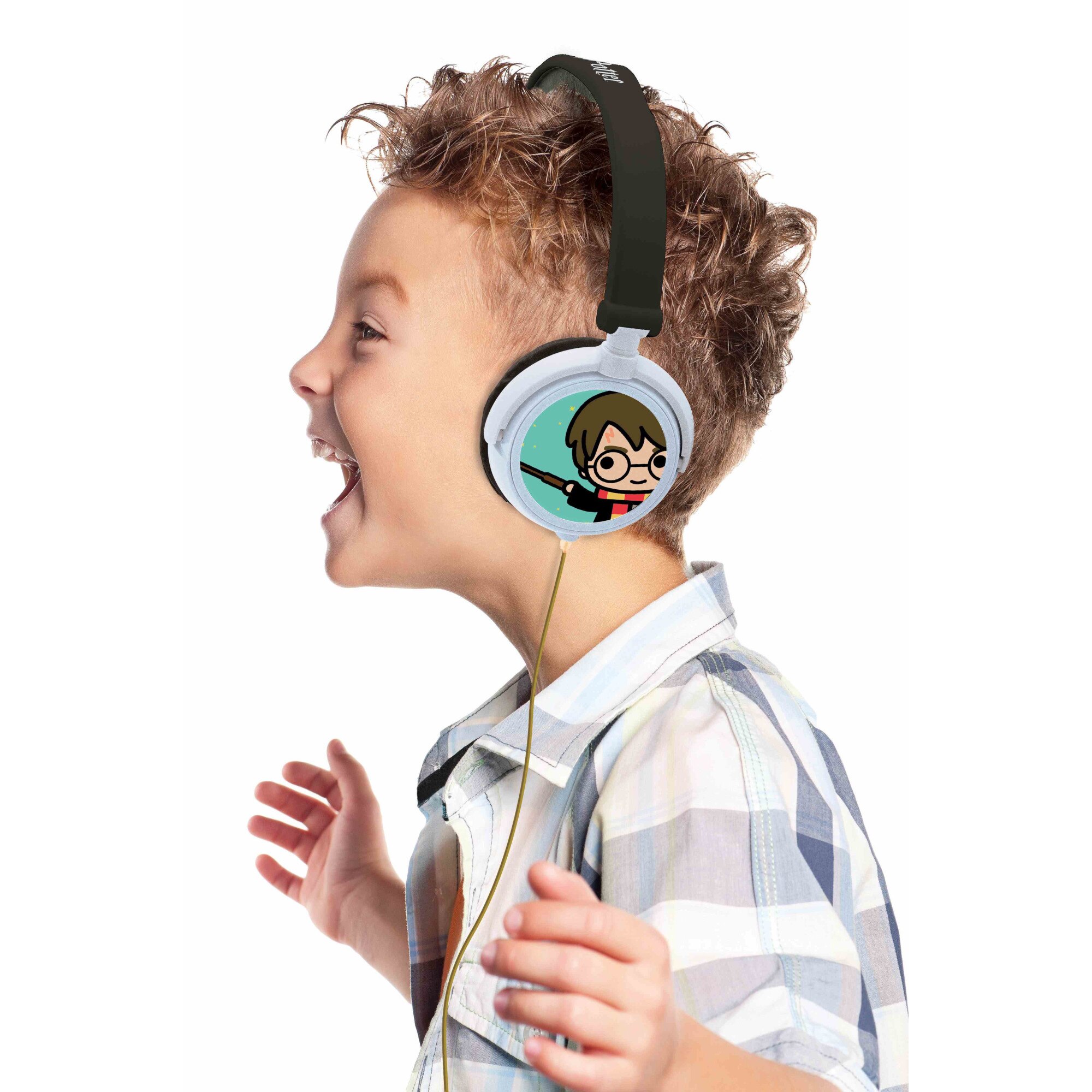 Casti pliabile cu fir Harry Potter, Lexibook, Jack audio 3.5mm, Multicolor