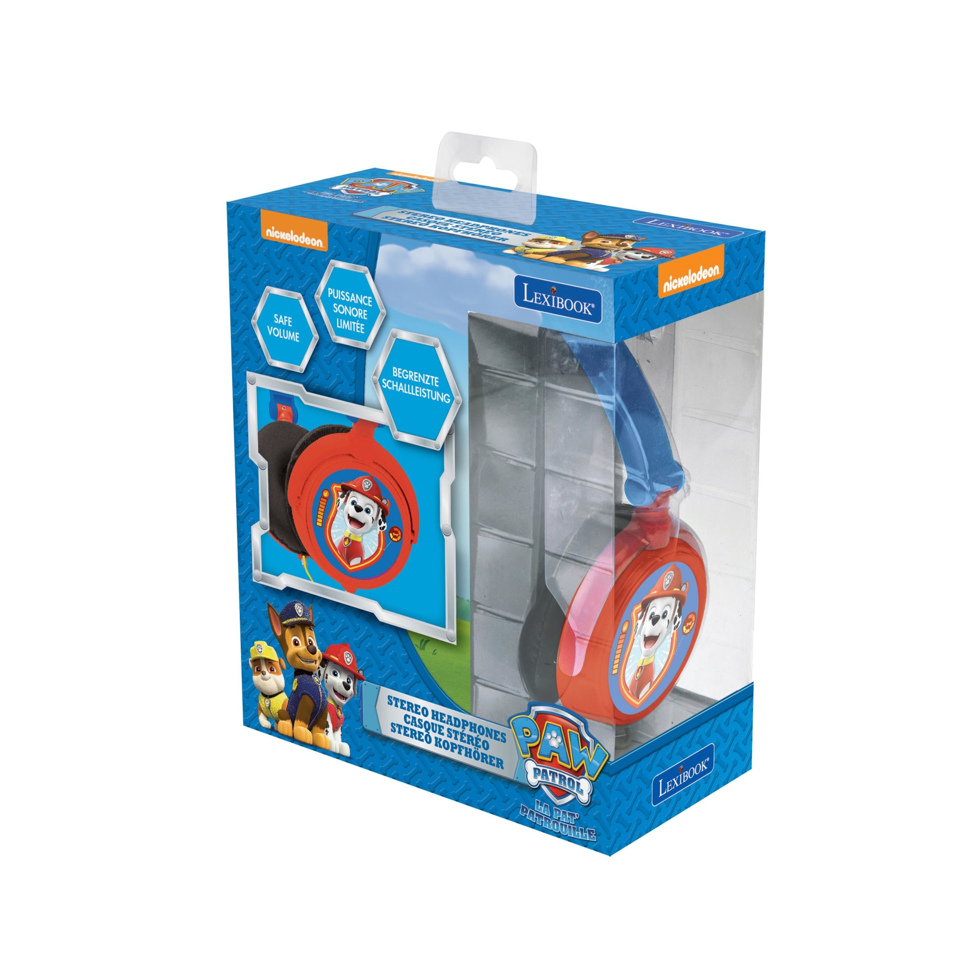 Casti pliabile cu fir Paw Patrol, Lexibook, Jack audio 3.5mm, Multicolor