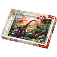 Puzzle Trefl, Pe taramul dinozaurilor, 100 piese