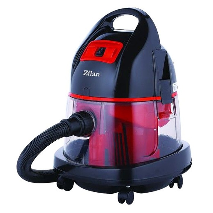 Aspirator ZILAN ZLN-8945 Rosu cu filtrare prin apa si uscata,2000W