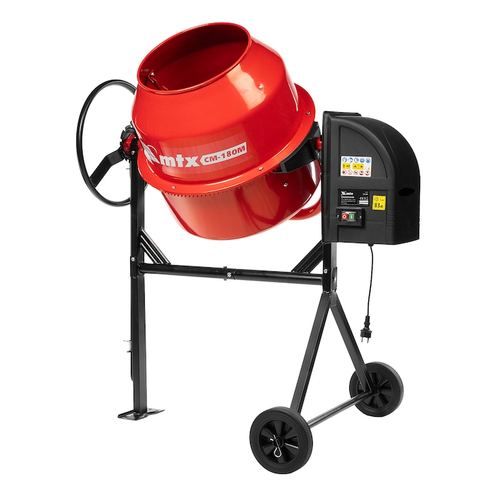 Бетонобъркачка MTX, CM180S, 180 л, Мощност 800 W