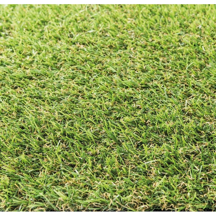 Covor gazon artificial verde, 1x5m, 5m2, H 20mm, aspect iarba naturala, pentru amenajare spatiu verde