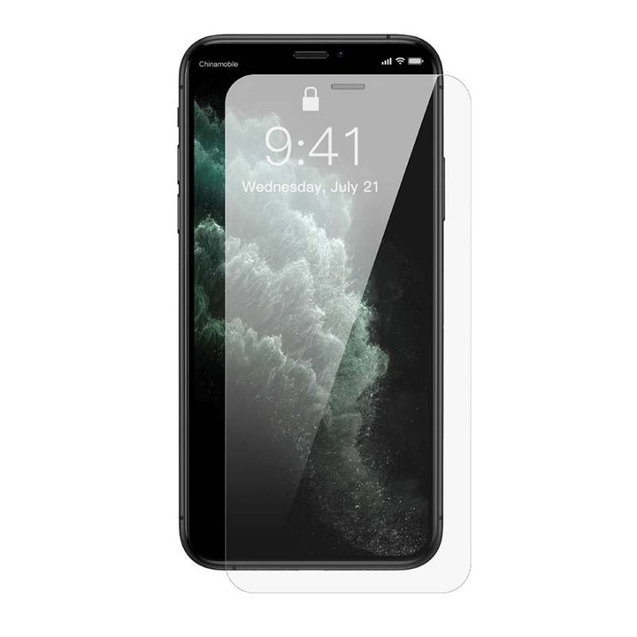 Baseus, 2 db telefonvédő fólia készlet, Biztonsági üveg, iPhone XR / 11-hez, Átlátszó