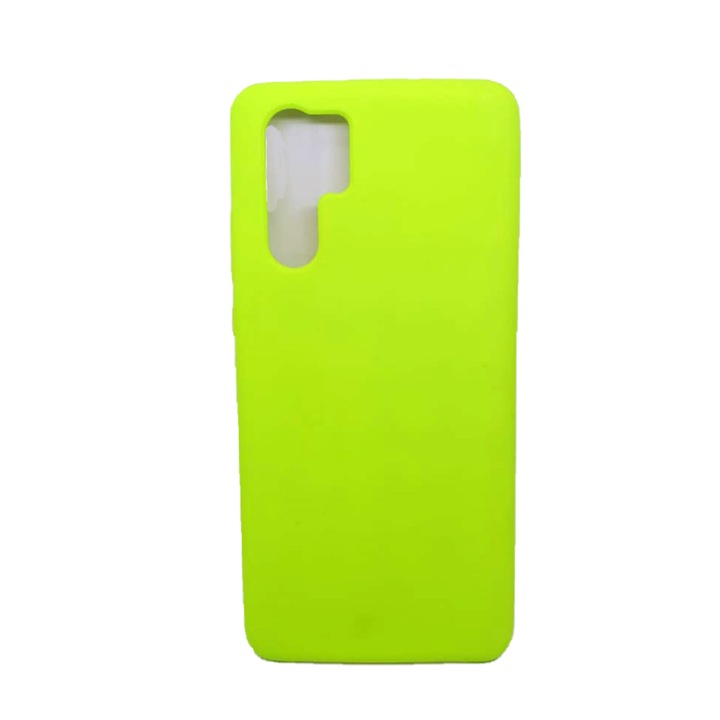 Husa Candy Silicone Compatibil cu Huawei P30 Pro, Protectie camera, Interior de microfibra, Ultra subtire, Flexibila, Verde Neon