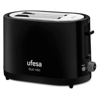Prajitor de paine, Ufesa, Metal, 750W, 2 felii de paine, TT7485 Duo Neo, Negru