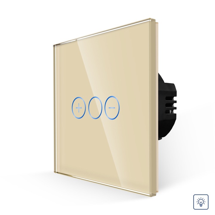 LUXION Egyszerű Fényerőszabályzós, Dimmer Érintőkapcsoló, Kristályüveg, Arany