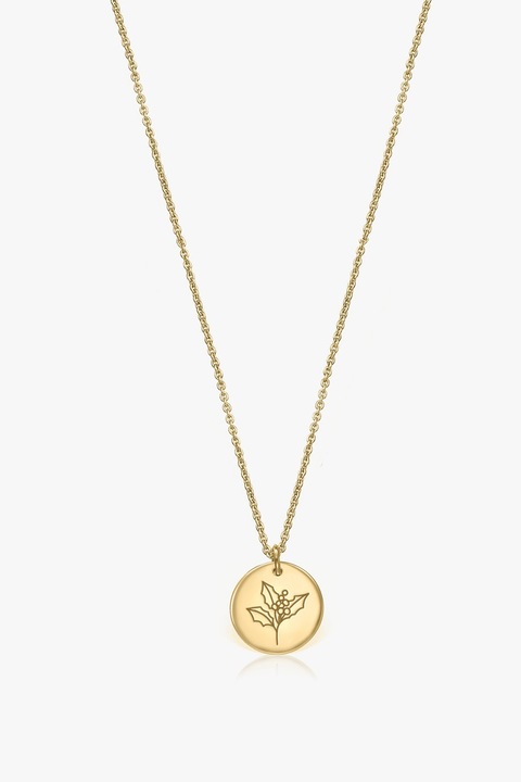 INDIRA, Colier de argint placat cu aur de 14K, Auriu