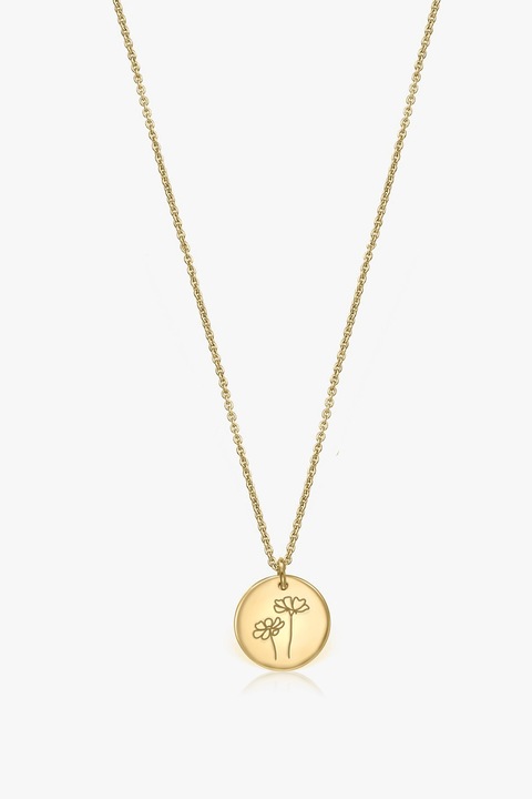 INDIRA, Colier de argint placat cu aur de 14K, Auriu
