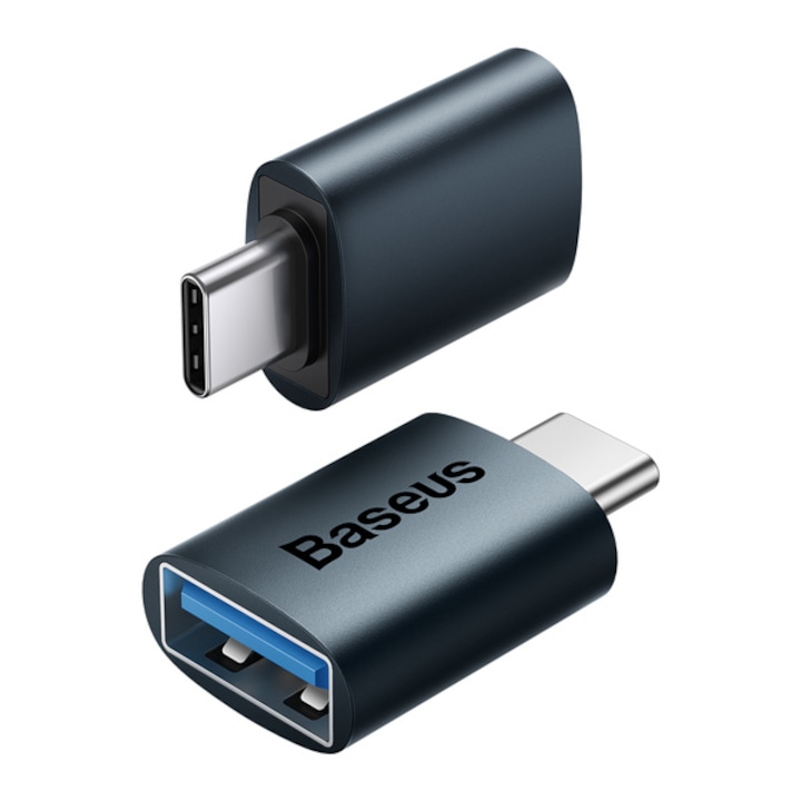 Adaptor, Baseus, USB Type-C la USB-A/USB 3.1, 10Gb/s, Albastru