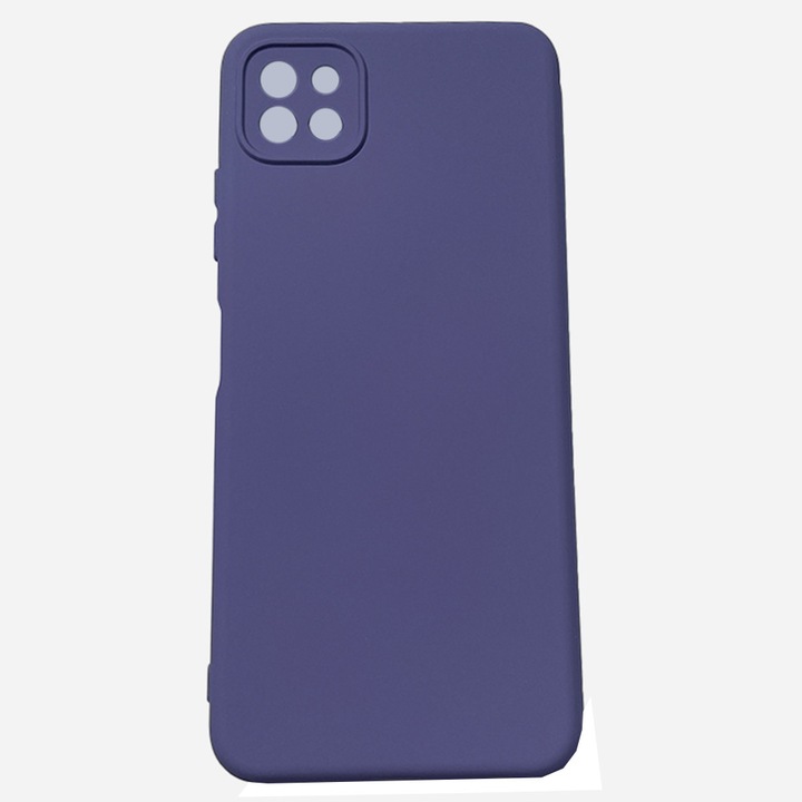 Силиконов TPU калъф за Samsung Galaxy A22 5G, вътрешност от микрофибър, защита на камерата, лилав