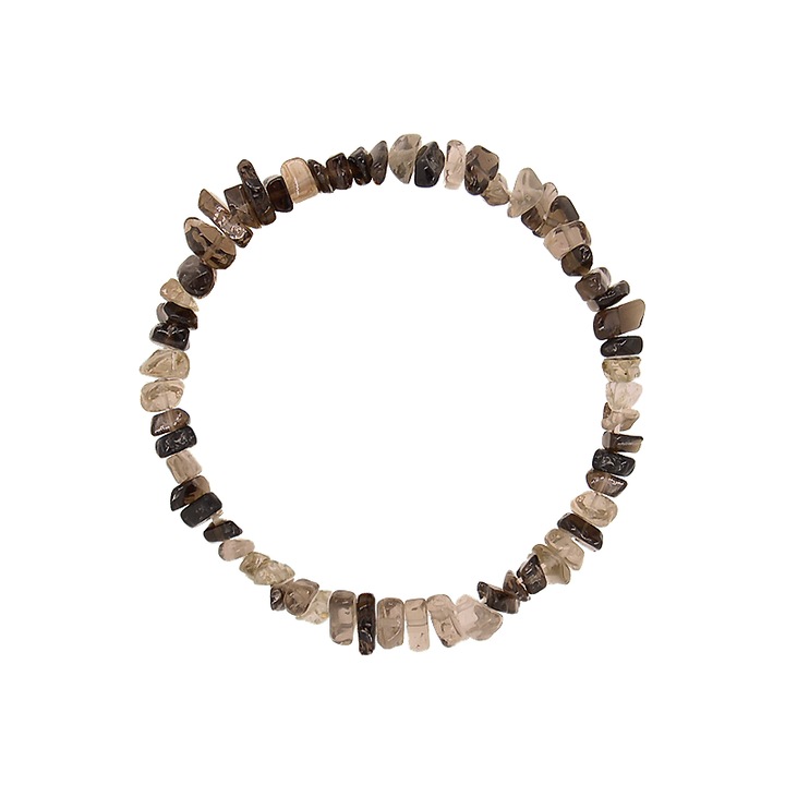 Bratara chips Cuart Fumuriu - cristale semipretioase, unisex, e-crystals