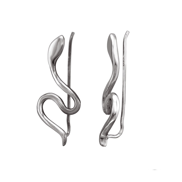 Cercei Silver Berry, Sarpe, de tip Ear Pins, din Argint