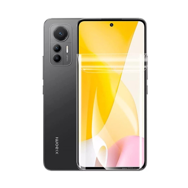 Set folii de protectie, pentru Xiaomi 12 Lite, fata si spate, transparenta, din silicon