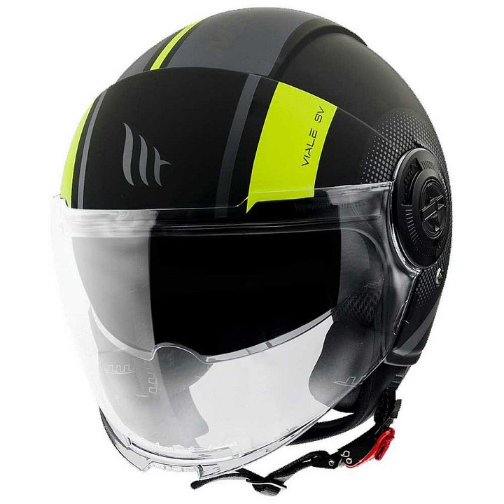 Каска за скутер MT viale phantom mat, Black/Yellow, XL