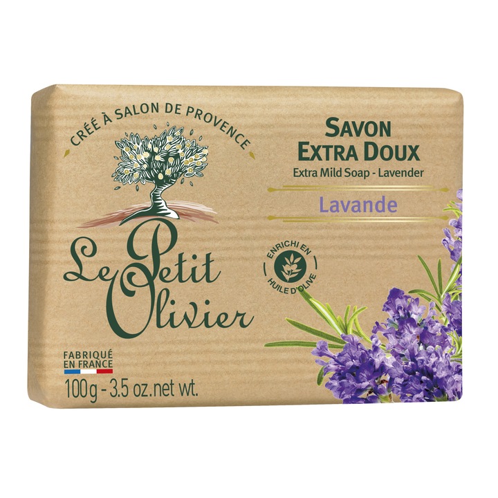Sapun solid lavanda Le petit olivier, 100 g