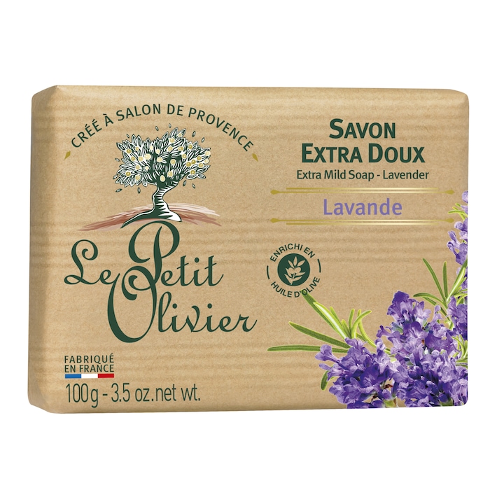 Sapun solid lavanda Le petit olivier, 100 g