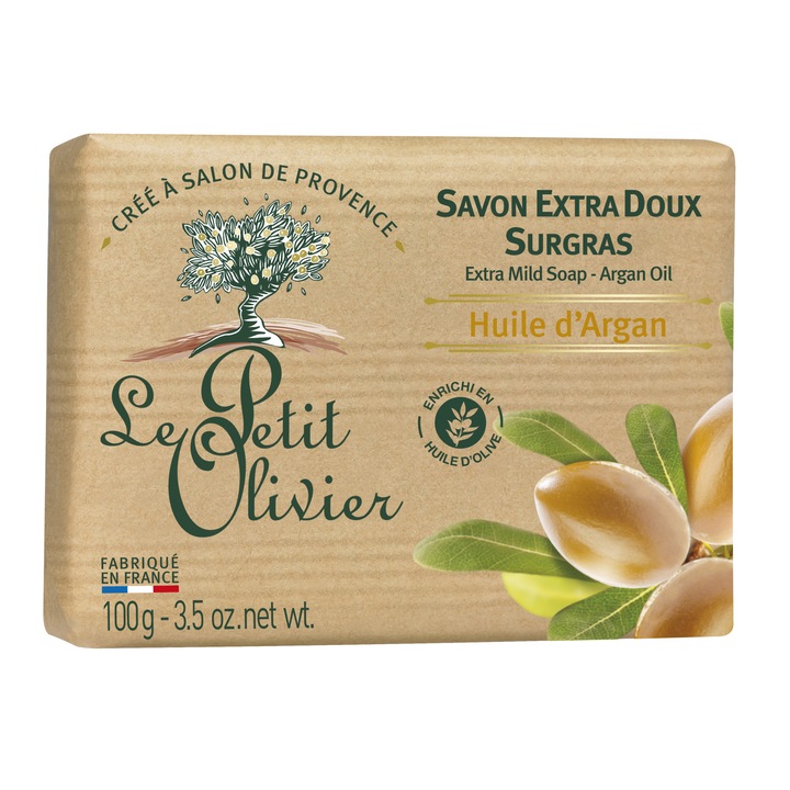 Sapun solid argan Le petit olivier, 100 g