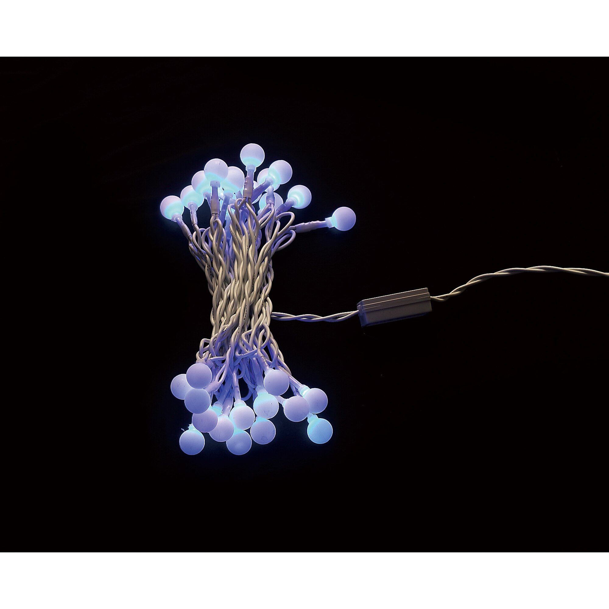 Ghirlanda luminoasa decorativa cu sfere albastre 30 LED-uri cablu alb WELL