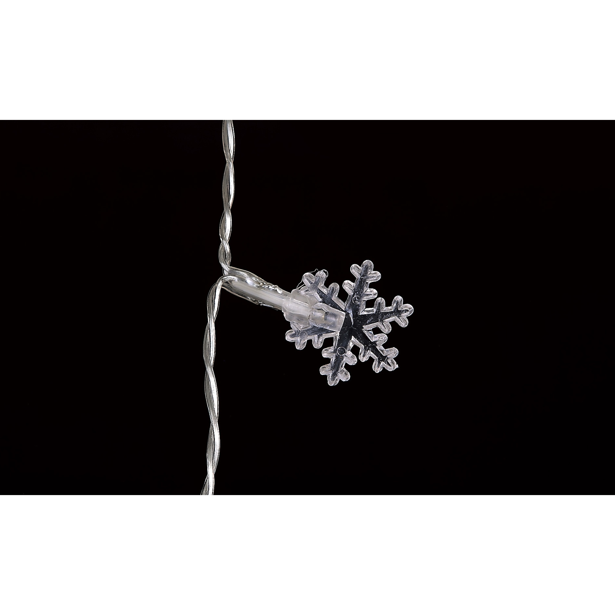 Instalatie luminoasa turturi cu fulg de nea 90 LED-uri albe lumina calda cablu transparent WELL