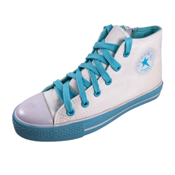 Adidasi copii Chippo Youth 51223, 30-34, Textil, High, Star, Alb