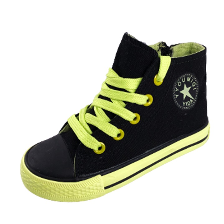 Adidasi copii Chippo Youth 51223, 30-34, Textil, High, Star, Maro inchis