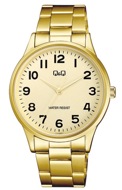Ceas barbati, Q&Q, C10A-006PY, Auriu