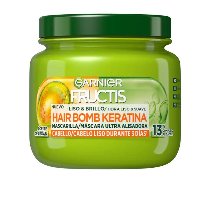 Masca de par intens hidratanta cu efect de netezire Garnier FRUCTIS HIDRA LISO 72H 300 ml