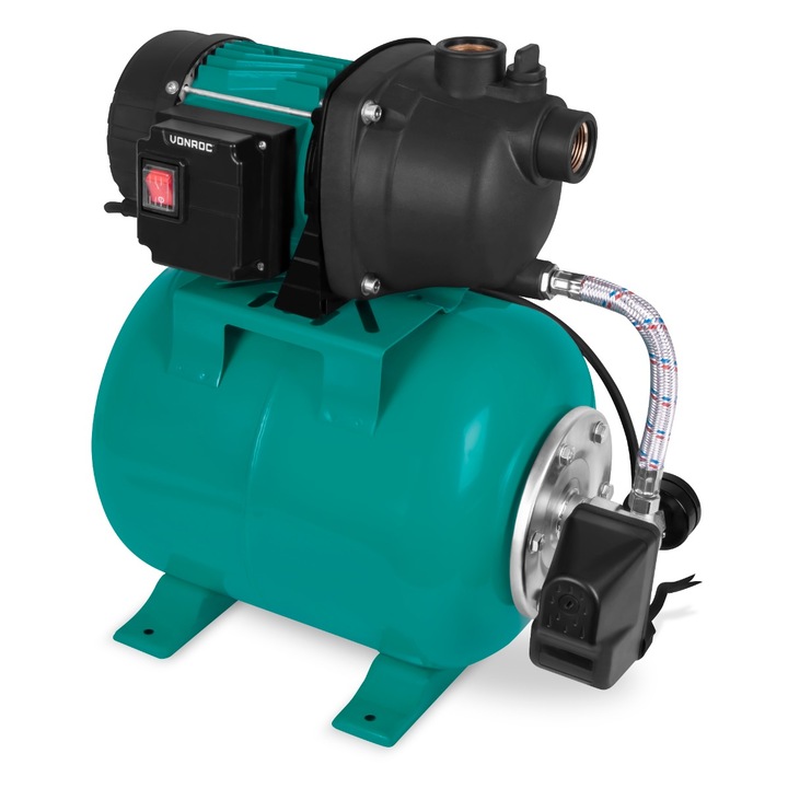 Хидрофор VONROC GP529AC, С пресостат, 800 W, 3300 l/h, Резервоар 19 л