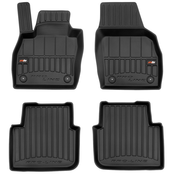 Set 4 Covorase auto Frogum ProLine din Cauciuc pentru Skoda Kamiq de la 2019 Crossover Negru