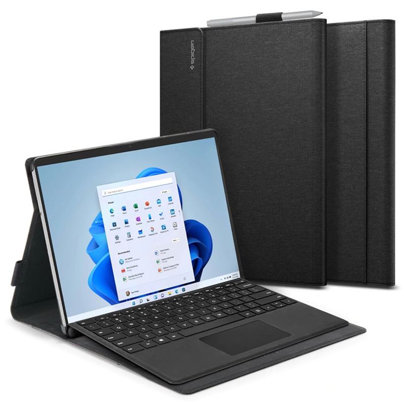 Husa Spigen Stand Folio compatibila cu Microsoft Surface Pro 8 Black