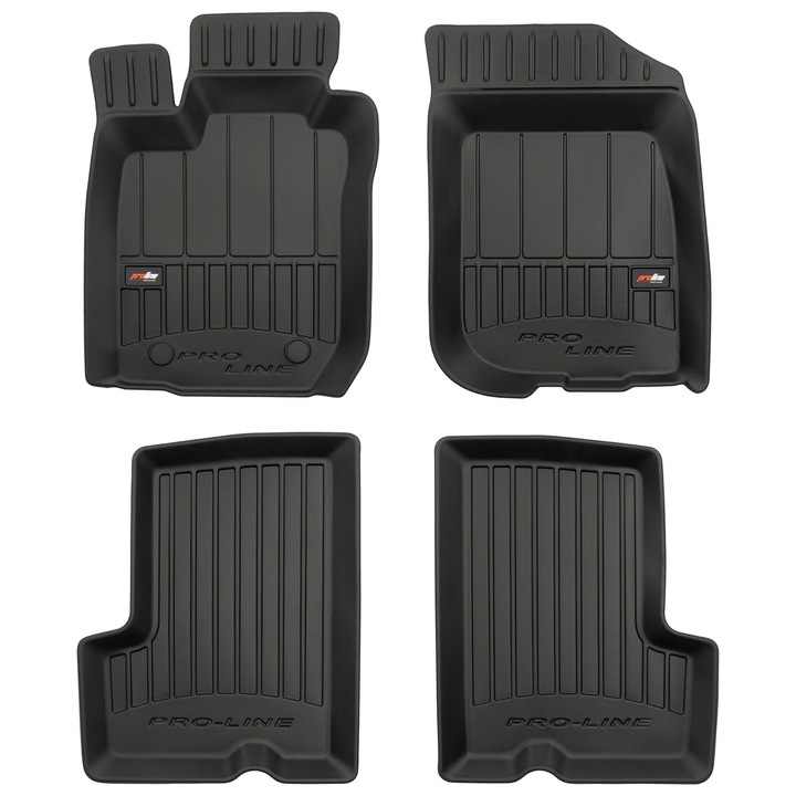 Set 4 Covorase auto Frogum ProLine din Cauciuc pentru Dacia Duster I 2010-2013 inainte de facelift Negru