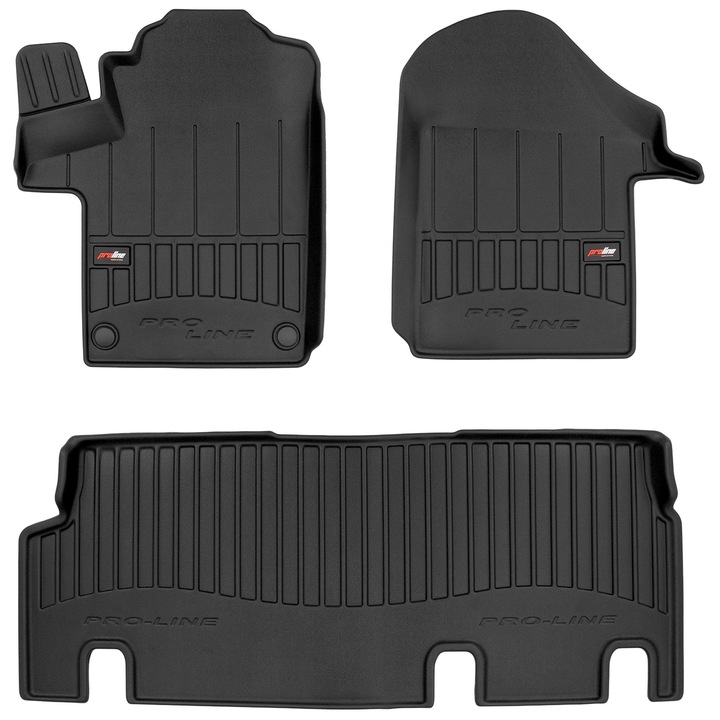 Set 3 Covorase auto Frogum ProLine din Cauciuc pentru Mercedes-Benz Vito III de la 2014 Negru