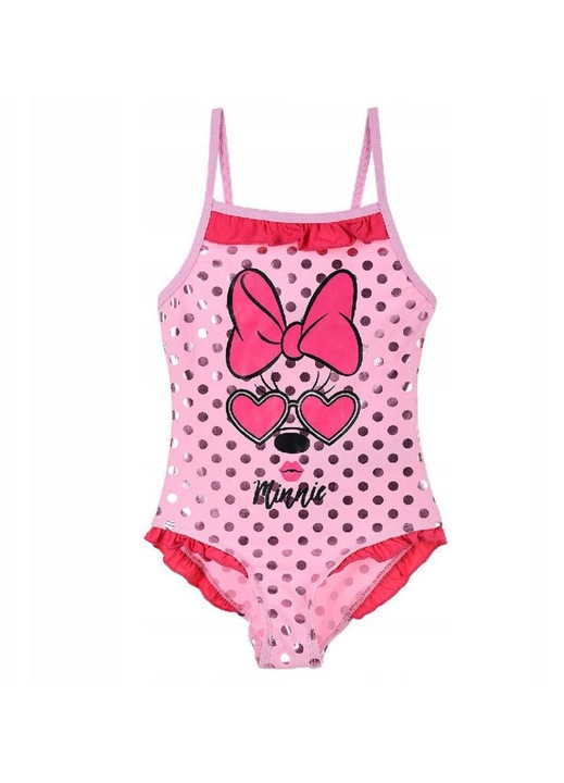 Minnie Mouse Dots egyrészes fürdőruha 13361, Rózsaszín