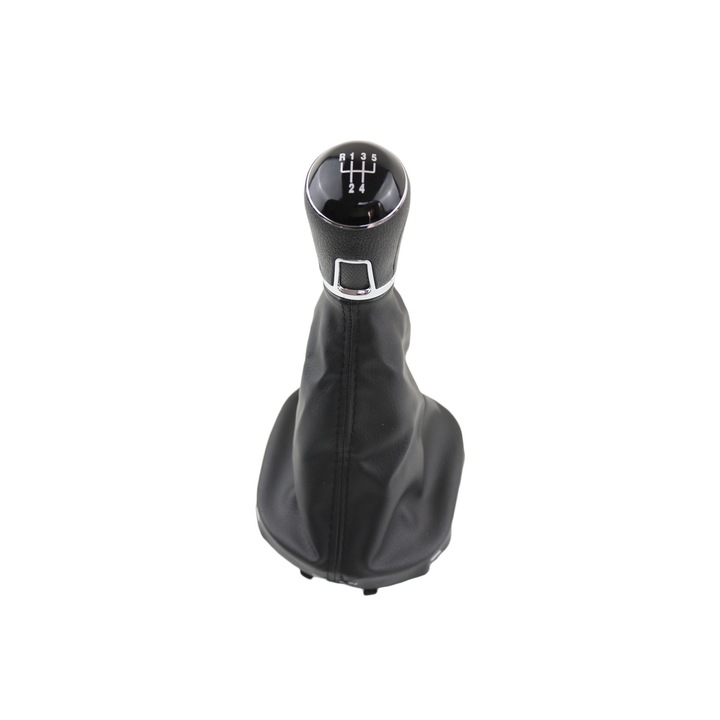 Топка за скоростен лост с маншон Emzone за VW Touran Caddy II III Passat B7, 5 скорости, Черен