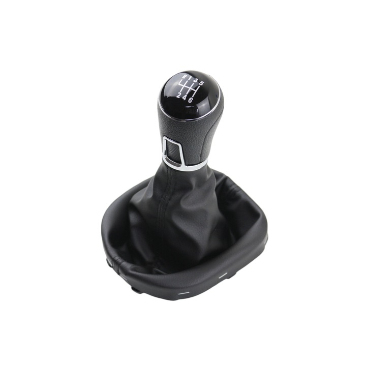 Топка за скоростен лост с маншон Emzone за VW Touran Caddy II III Passat B7, 6 скорости, Черен