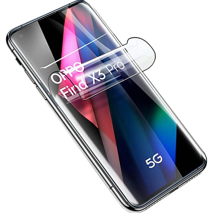 Защитно фолио, за Oppo Find X3 Pro, За екран, От силикон хидрогел, Подновяемо