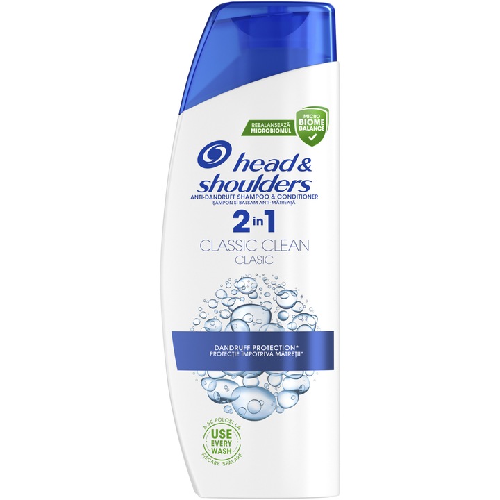 Шампоан против пърхот Head&Shoulders Classic Clean 2-in-1, За нормална коса, 400 мл