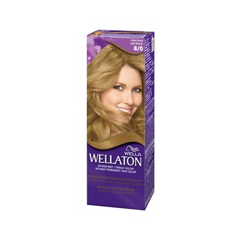 Vopsea de par permanenta Wella Wellaton 8/0 Light Blonde, 110 ml Vopsea de par permanenta Wella Wellaton 8/0 Light Blonde, 110 ml